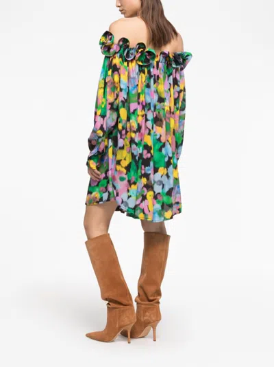 Az Factory With Lutz Huelle Off Shoulder Short Dress