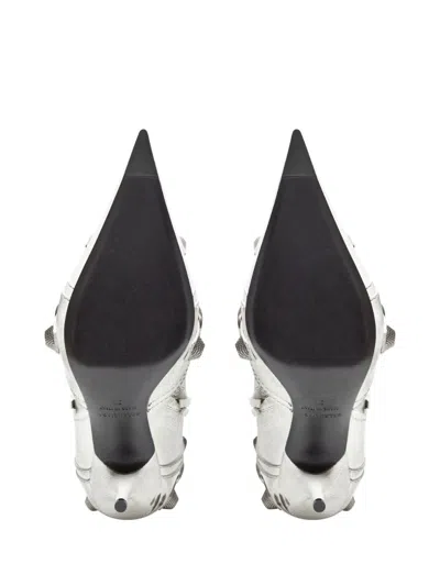 Balenciaga Cagole 90mm Metallic Leather Boots