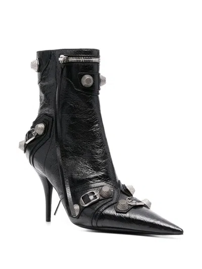 Balenciaga Cagole 50 Ankle Boots In Lamb Leather