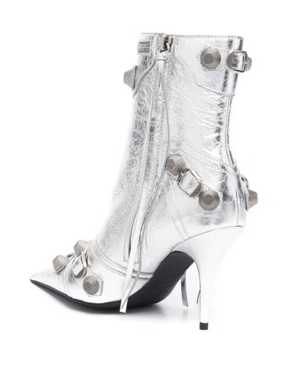 Balenciaga Cagole 90mm Metallic Ankle Boots