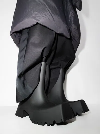 Balenciaga Sculptural Black Boots With Chunky Sole