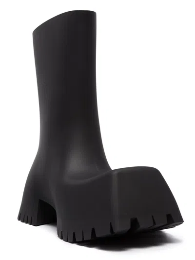 Balenciaga Sculptural Black Boots With Chunky Sole