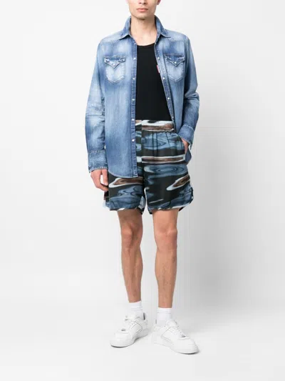 Blue Sky Inn Graphic Print Track Shorts