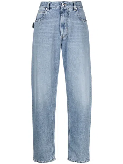 Shop Bottega Veneta High Wasited Denim Jeans