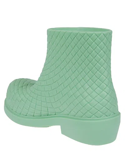 Bottega Veneta Woman Ankle Boots Light Green Size 8 Rubber