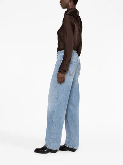 Shop Bottega Veneta High Wasited Denim Jeans