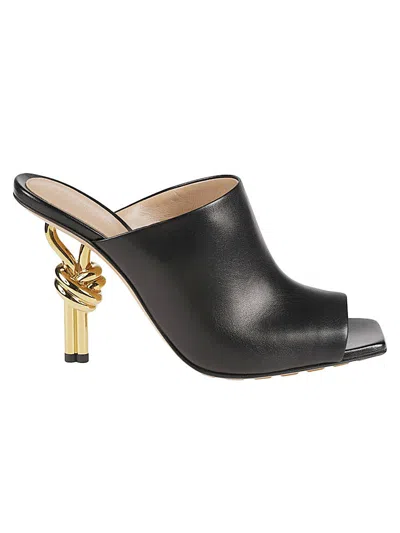 Bottega Veneta Black Open Toe Sandals