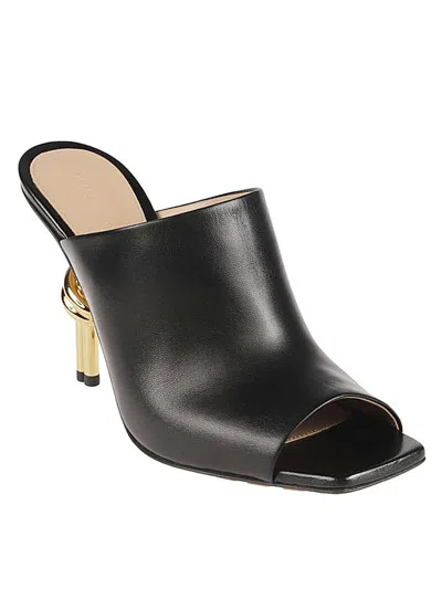 Bottega Veneta Black Open Toe Sandals
