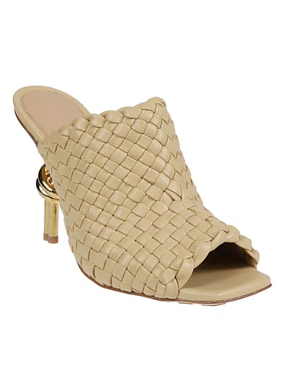 Shop Bottega Veneta Knot Leather Mules