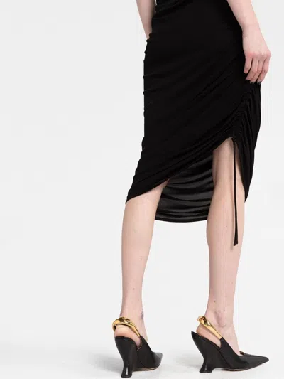 Bottega Veneta One-shoulder Asymmetric Embellished Satin-jersey Midi Dress