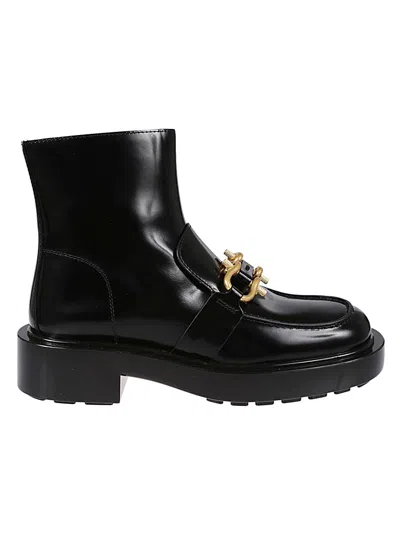 Bottega Veneta Embellished Glossed-leather Ankle Boots