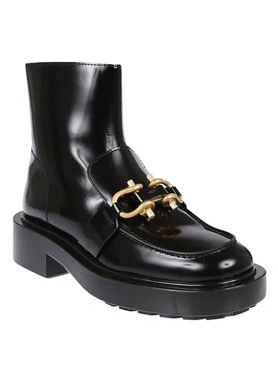 Bottega Veneta Embellished Glossed-leather Ankle Boots