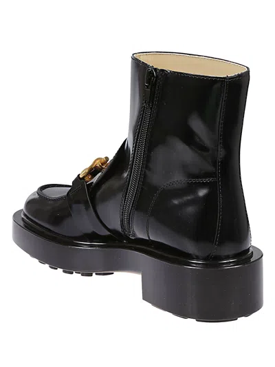 Bottega Veneta Embellished Glossed-leather Ankle Boots
