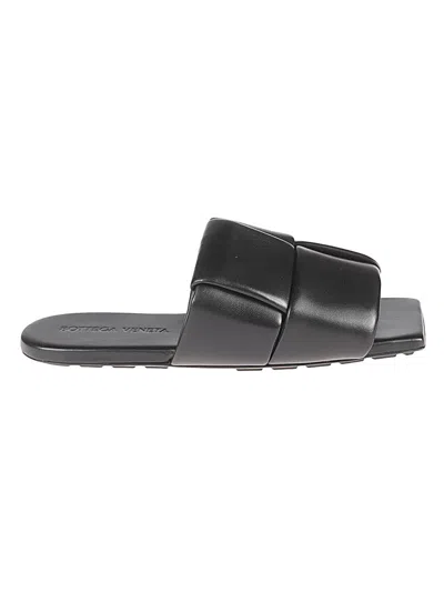 Bottega Veneta Patch Flat Mules In Padded Intreccio Leather