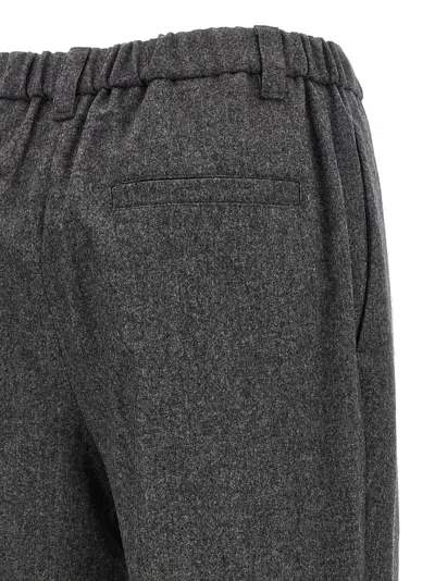 Brunello Cucinelli Cropped Wool-blend Straight-leg Pants