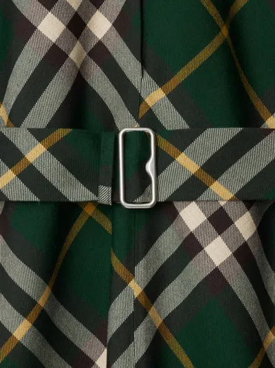 Burberry Sleeveless Nova Check Pattern Midi Dress