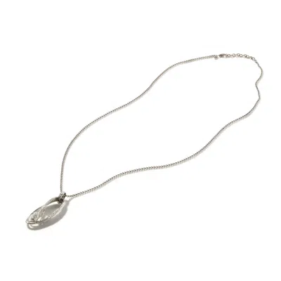 John Hardy Bamboo Amplified Pendant Necklace In White Diamond