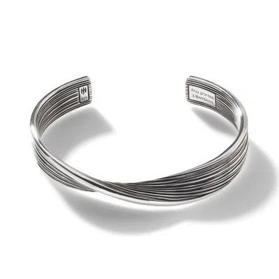 John Hardy Sterling Silver Bamboo Twist Cuff Bangle Bracelet In Sterling Silver