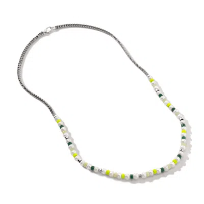 John Hardy Colorblock Pearl 3.5mm Necklace In Silver
