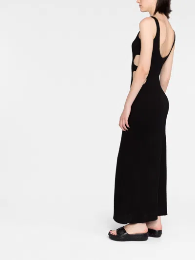 Chloé Cutout Crinkled Silk-linen Knit Maxi Dress