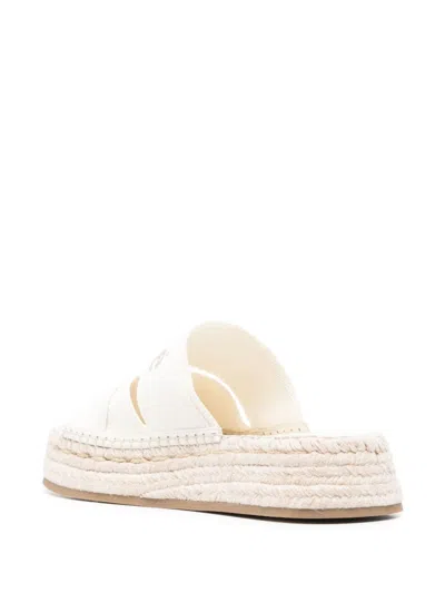 Shop Chloé Chloè Mila Canvas Flatform Sandals