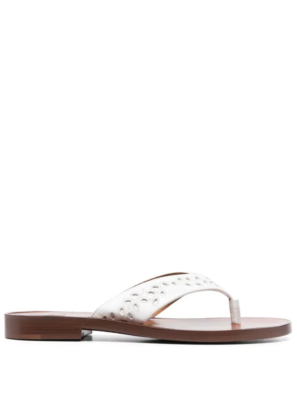 CHLOE White レザー Paz X Eres Thong サンダル Chloe X Eres Chloé X Eres Paz Leather Thong Sandals In White