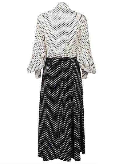 Cri.da Crida Polka Dot Silk Midi Dress