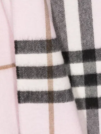 Shop Burberry Scarfs In Pale Candy Pink