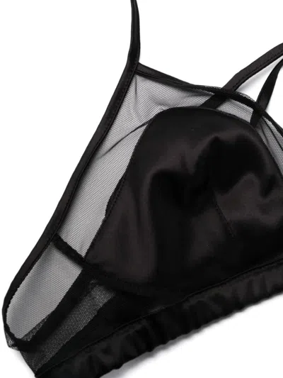 Dolce & Gabbana Silk No Wire Bra In Black