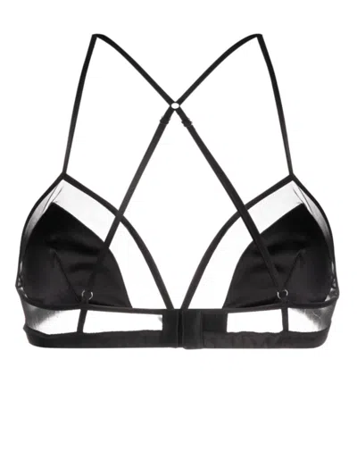 Dolce & Gabbana Silk No Wire Bra In Black