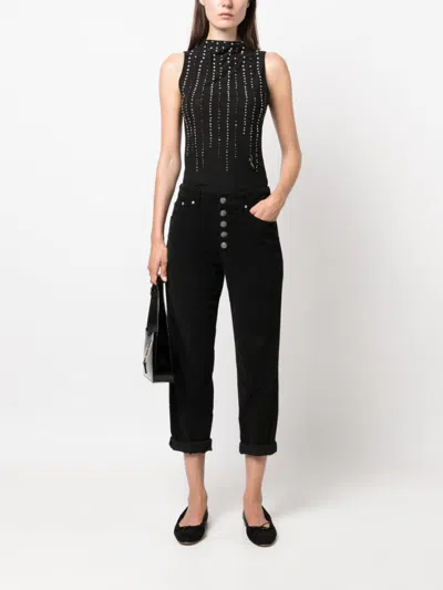 Dondup Woman Pants Black Size 31 Cotton, Elastomultiester, Elastane
