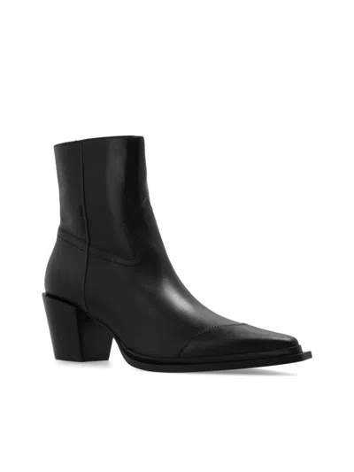 Jimmy Choo Black Leather Boots In Black
