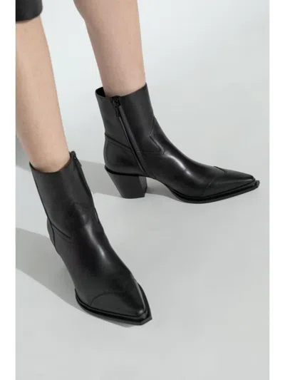 Jimmy Choo Black Leather Boots In Black