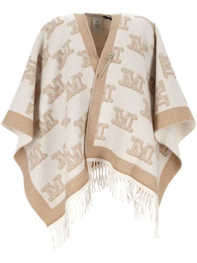 Max Mara Frinestd Cape In Yellow