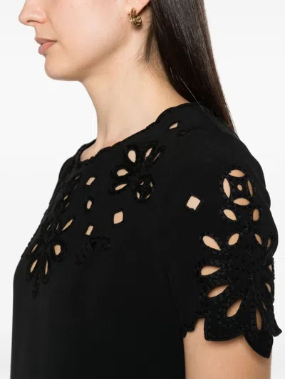 Ermanno Scervino Embroidered Shift Minidress