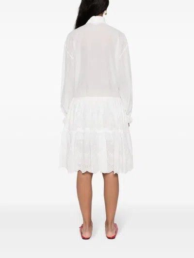 Ermanno Scervino Floral-embroidery Mini Dress