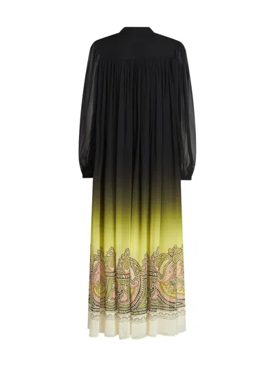 Etro Gradient Effect Paisley-print Silk Dress