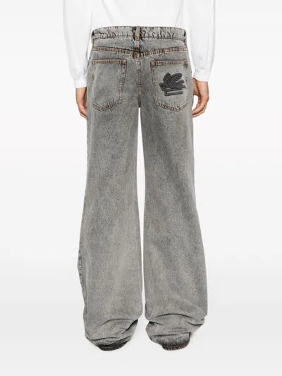 Etro Logo-embroidered Basic Flared Jeans