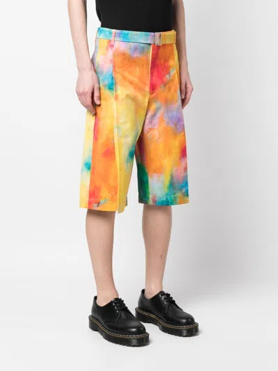 Etudes Studio Tie-dye-print Pleated Wide-leg Shorts