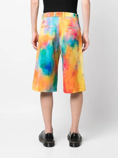 Etudes Studio Tie-dye-print Pleated Wide-leg Shorts