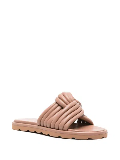 Gianvito Rossi Knotted Napa Flat Slide Sandals