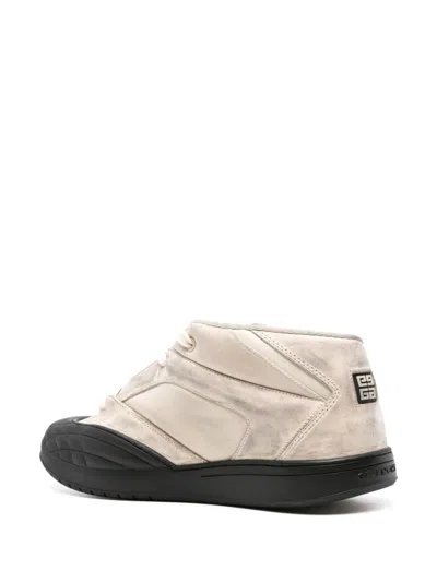 Givenchy Fabric And Leather Sneakers With Intentional Dirties