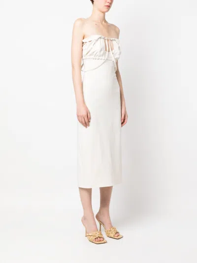 Jacquemus La Robe Bikini Strapless Midi Dress