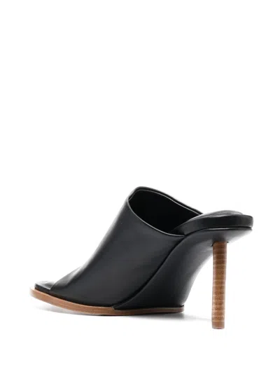Jacquemus Stiletto Heel Leather Open Toe Mules