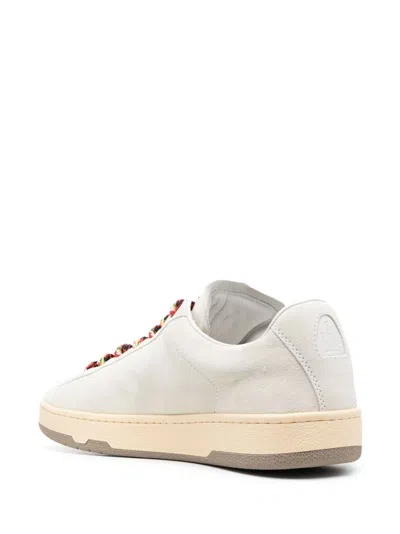 Shop Lanvin Lite Curb Leather Sneakers