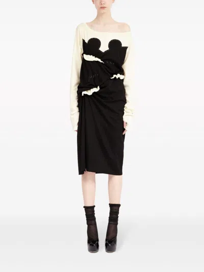 Maison Margiela Spliced-jersey Midi Dress