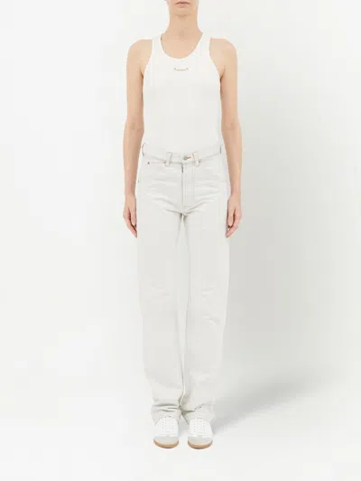 Maison Margiela Woman Pants Off White Size 28 Cotton