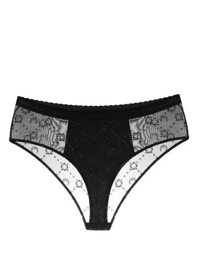 Marine Serre Logo Waistband Mesh Brief