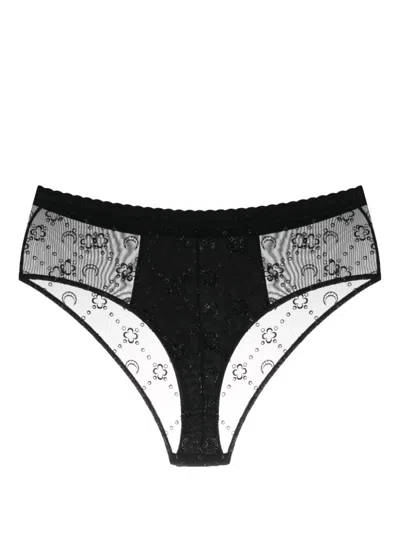 Marine Serre Logo Waistband Mesh Brief