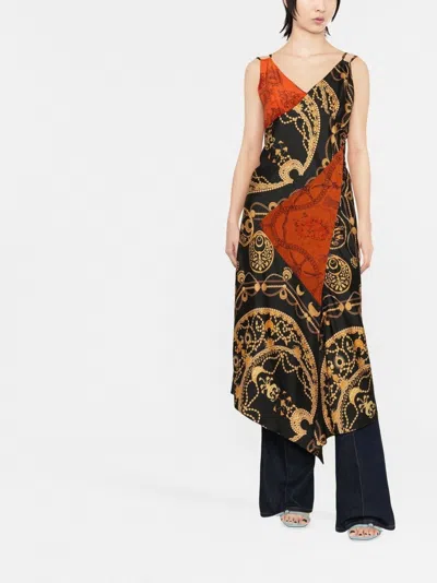 Marine Serre Ornament Jewelry-print Regenerated-silk Dress